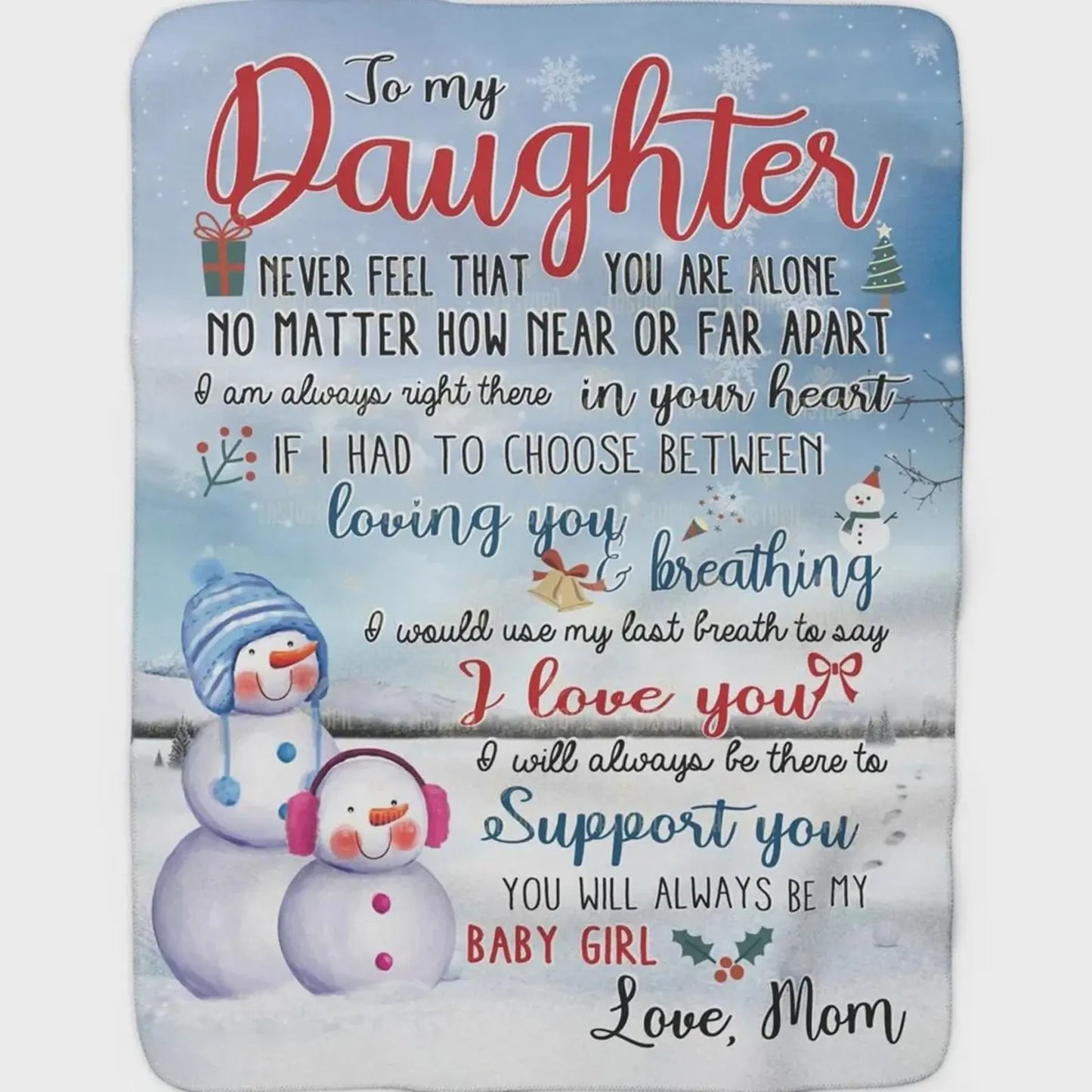 Special Gift For Your Daughter Blanket - From Mom