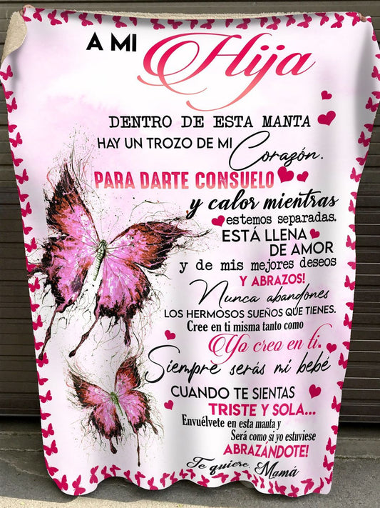 MANTA PARA HIJA – REGALO DE COMODIDAD Y CALOR DE MAMÁ Manta acolchada de forro polar Sherpa NTTDsp