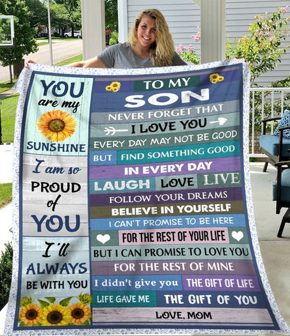 Special Gift For Your Son Blanket - From Mom