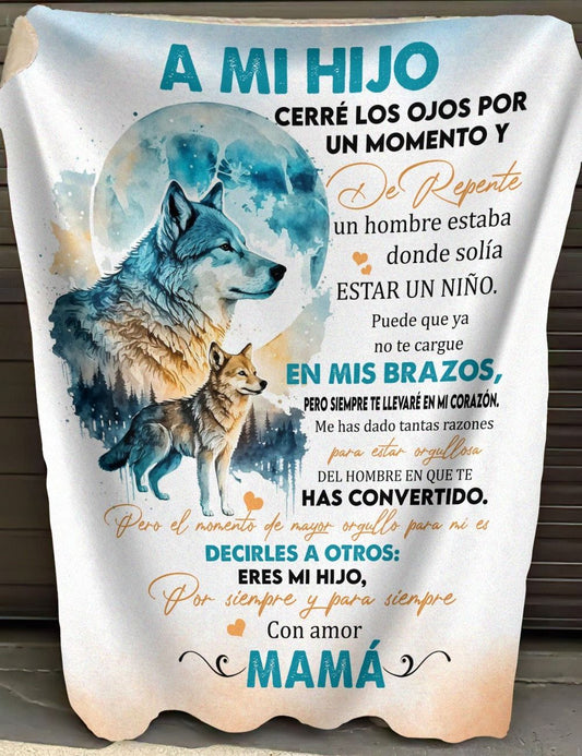 MANTA PARA HIJO – REGALO DE COMODIDAD Y CALOR DE MAMÁ Manta acolchada de forro polar Sherpa NTTDsp