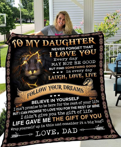 Special Daughter Gift Blanket - From Dad