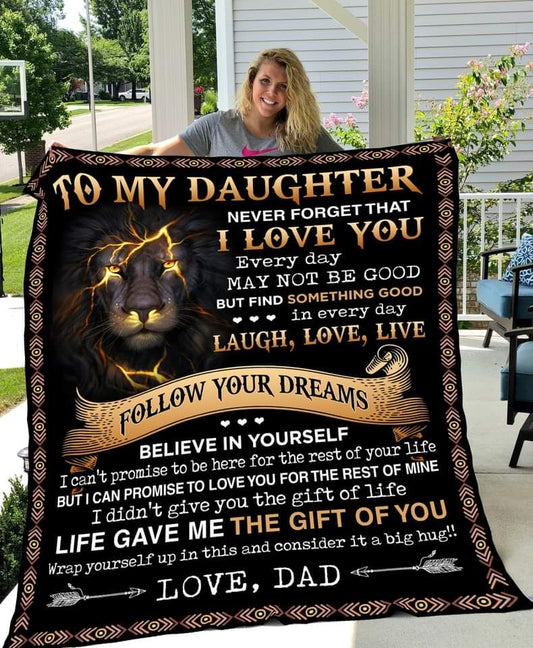 Special Daughter Gift Blanket - From Dad