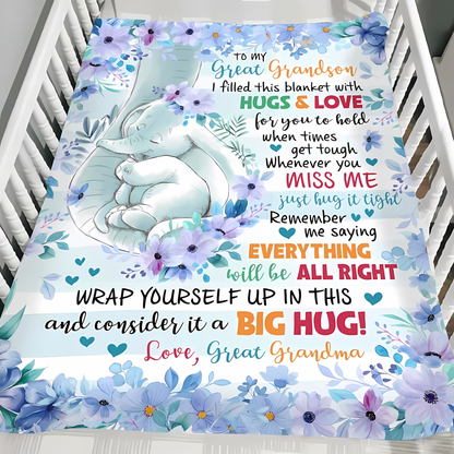 Special Gift For Your Great Grandson Blanket - From Great Grandma