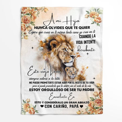 Manta para Hija – Regalo de Consuelo y Calidez de Papá Manta Acolchada de Forro Polar Sherpa NTTDsp (SKUB11-95)