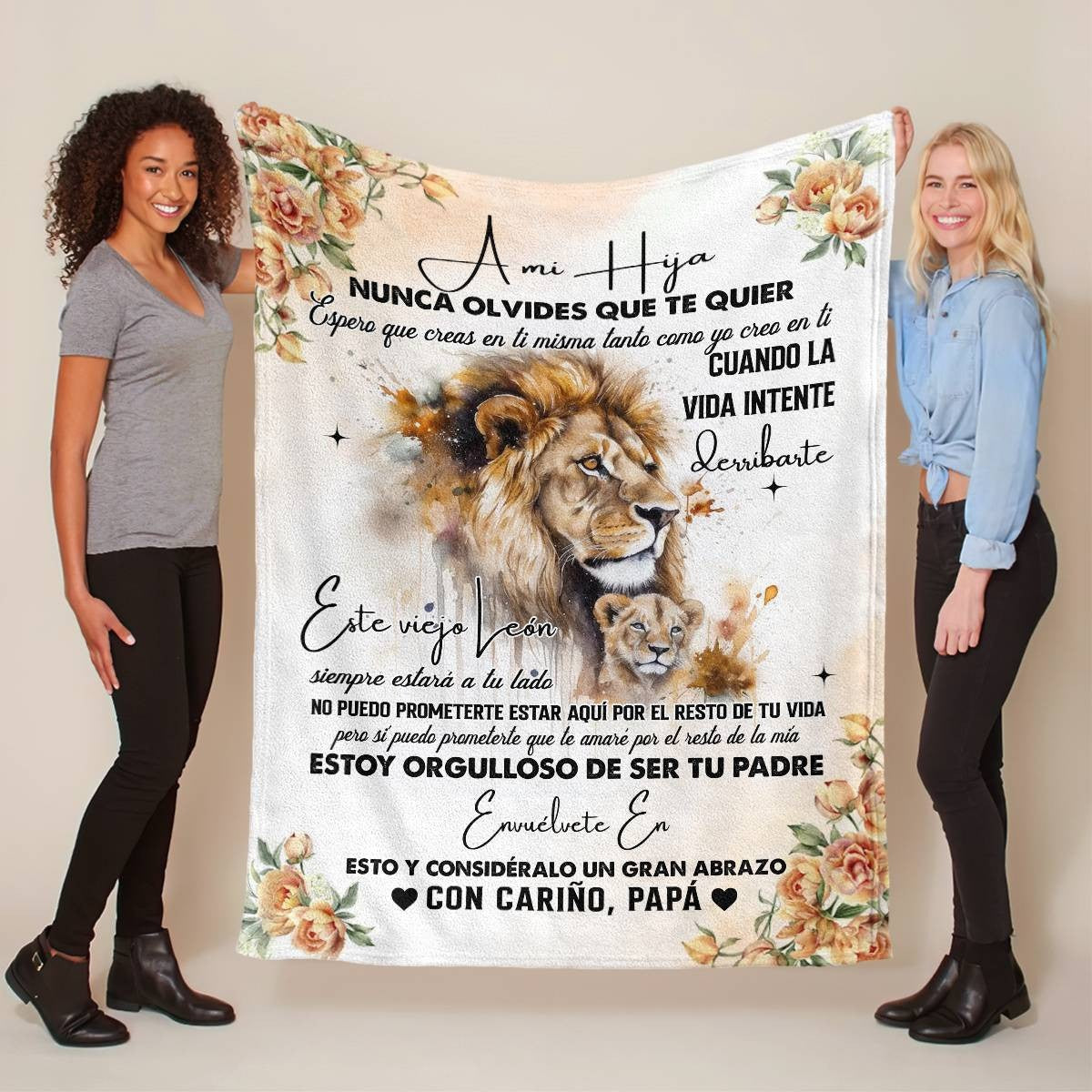 Manta para Hija – Regalo de Consuelo y Calidez de Papá Manta Acolchada de Forro Polar Sherpa NTTDsp (SKUB11-95)