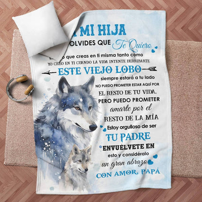 Manta para Hija – Regalo de Consuelo y Calidez de Papá Manta Acolchada de Forro Polar Sherpa NTTDsp