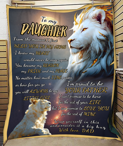 BLANKET FOR DAUGHTER – COMFORT & WARMTH GIFT FROM DAD Sherpa Fleece Quilt Blanket NTTD00 (SKUB11-BLK-06)