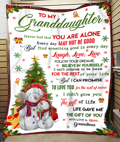 BLANKET FOR GRANDDAUGHTER – COMFORT & WARMTH GIFT Sherpa Fleece Blanket NTTD00 (SKUB-CHRISTMAS2)