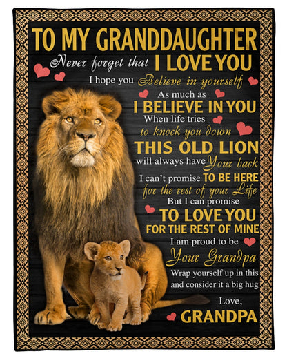 Special Gift For Your Granddaughter Blanket - From Grandpa