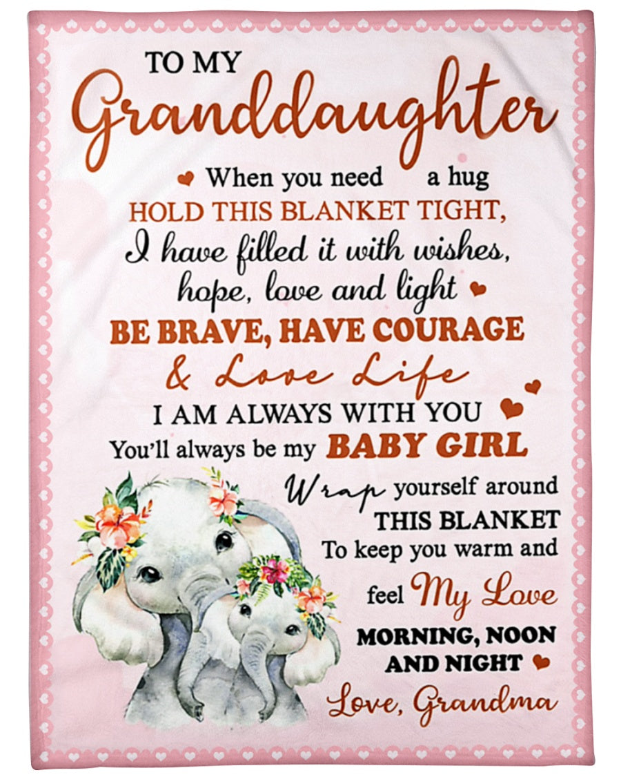 Special Gift For Your Granddaughter Blanket - From Grandma
