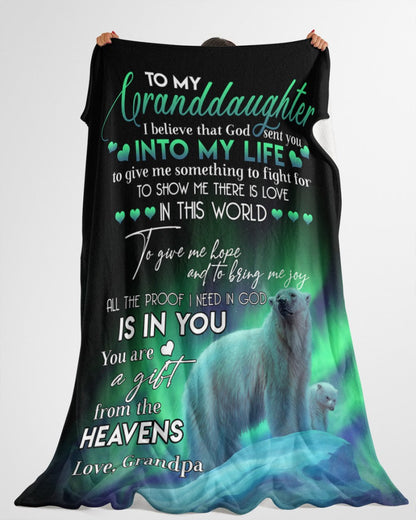 Special Gift For Your Granddaughter Blanket - From Grandpa (SKUB09-134)