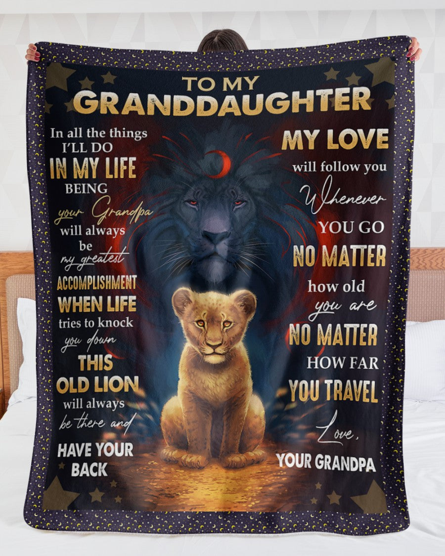 Special Gift For Your Granddaughter Blanket - From Grandpa