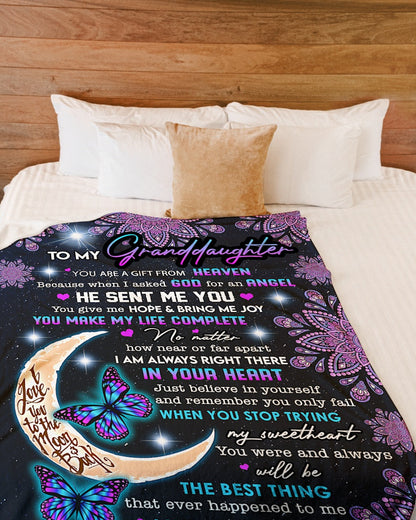 Special Gift For Your Granddaughter Blanket - From Grandpa