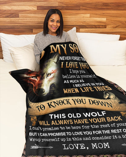 Special Gift For Your Son Blanket - From Mom (SKUB06-108)