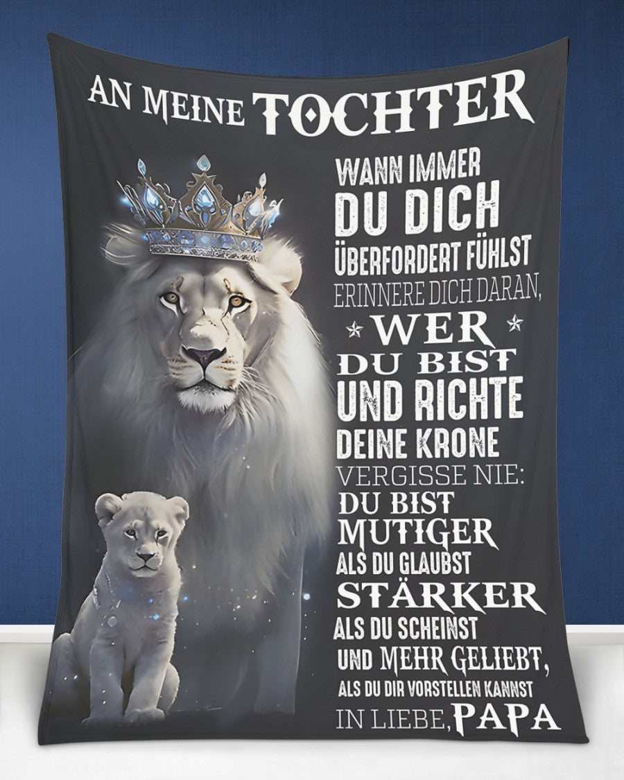 DECKE FÜR TOCHTER - GESCHENK VOM VATER - GESCHENK FÜR KOMFORT & WÄRME NTTD00 (SKUB09-81)