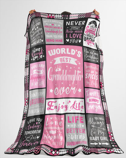 TO MY GRANDDAUGHTER - GIFT FOR GRANDDAUGHTER - Sherpa Fleece Blanket From Grandparent (SKUB-NTTD-07)