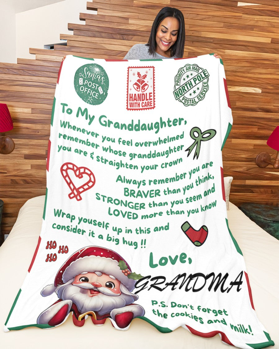 BLANKET FOR GRANDDAUGHTER – COMFORT & WARMTH GIFT Sherpa Fleece Blanket NTTD00 (SKUB-CHRISTMAS3)