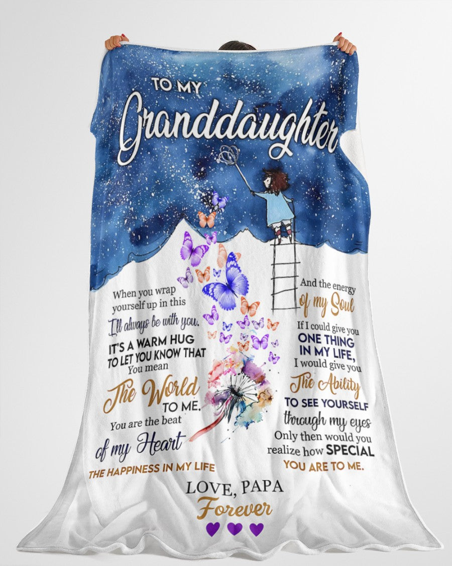 TO MY GRANDDAUGHTER - GIFT FOR GRANDDAUGHTER - Sherpa Fleece Blanket (SKUB10-82)