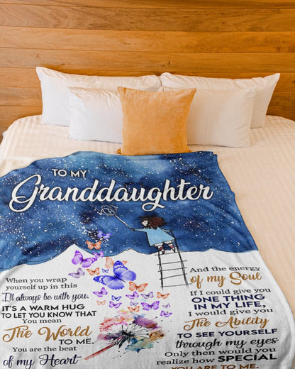 TO MY GRANDDAUGHTER - GIFT FOR GRANDDAUGHTER - Sherpa Fleece Blanket (SKUB10-82)