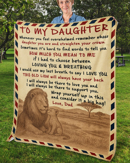TO MY DAUGHTER - GIFT FOR DAUGHTER - Sherpa Fleece Quilt Blanket