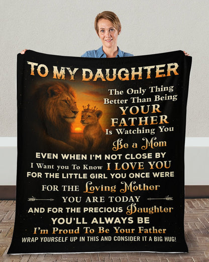 TO MY DAUGHTER - GIFT FOR DAUGHTER - Sherpa Fleece Quilt Blanket