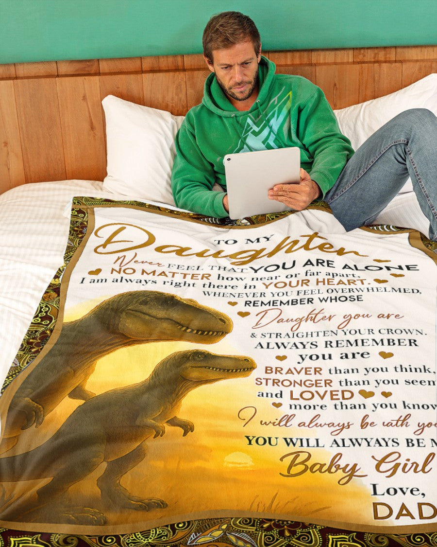 BLANKET FOR DAUGHTER – COMFORT & WARMTH GIFT FROM DAD Sherpa Fleece Quilt Blanket NTTD00 (SKUB-BLK-DADKL)