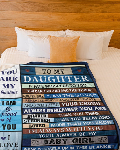 BLANKET FOR DAUGHTER – COMFORT & WARMTH GIFT FROM MOM Sherpa Fleece Quilt Blanket NTTD00 (SKUB-BLK-MOMD)