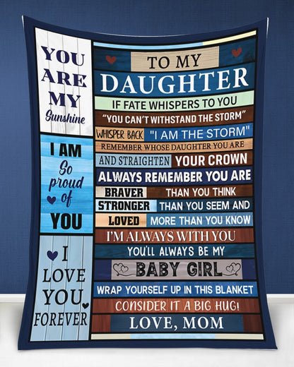 BLANKET FOR DAUGHTER – COMFORT & WARMTH GIFT FROM MOM Sherpa Fleece Quilt Blanket NTTD00 (SKUB-BLK-MOMD)