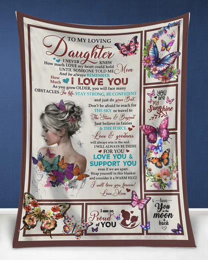 BLANKET FOR DAUGHTER – COMFORT & WARMTH GIFT FROM MOM Sherpa Fleece Quilt Blanket NTTD00 (SKUB11-49)