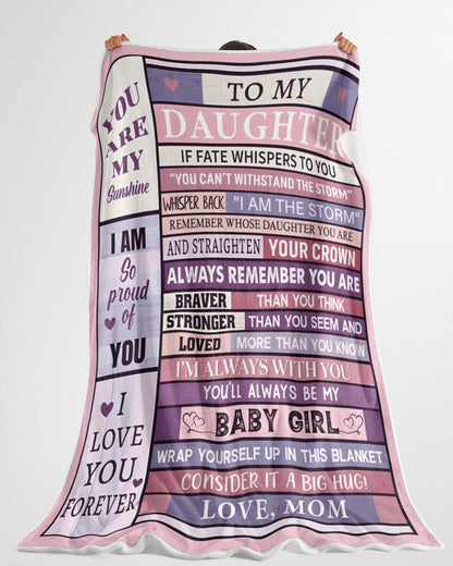 BLANKET FOR DAUGHTER – COMFORT & WARMTH GIFT FROM MOM Sherpa Fleece Quilt Blanket NTTD00 (SKUB11-BLK-05)