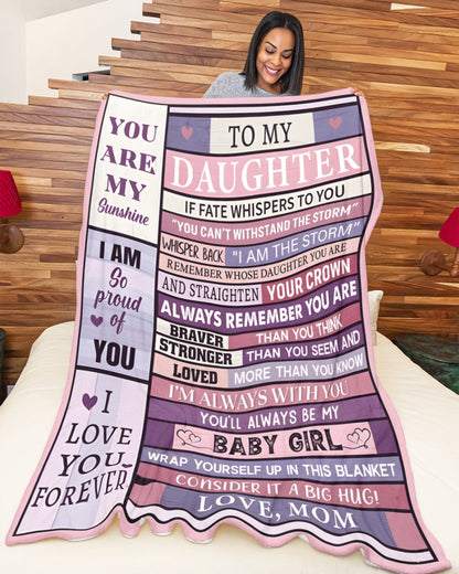 BLANKET FOR DAUGHTER – COMFORT & WARMTH GIFT FROM MOM Sherpa Fleece Quilt Blanket NTTD00 (SKUB11-BLK-05)