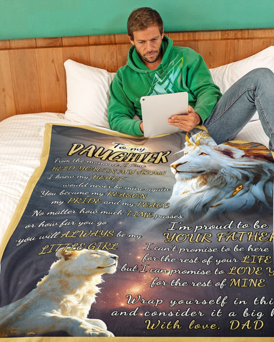 BLANKET FOR DAUGHTER – COMFORT & WARMTH GIFT FROM DAD Sherpa Fleece Quilt Blanket NTTD00 (SKUB11-BLK-06)