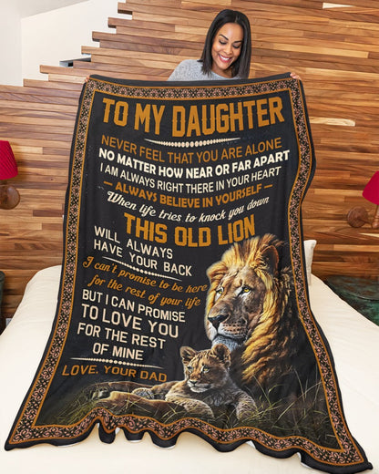 BLANKET FOR DAUGHTER – COMFORT & WARMTH GIFT FROM DAD Sherpa Fleece Quilt Blanket NTTD00 (SKUB11-BLK-07)