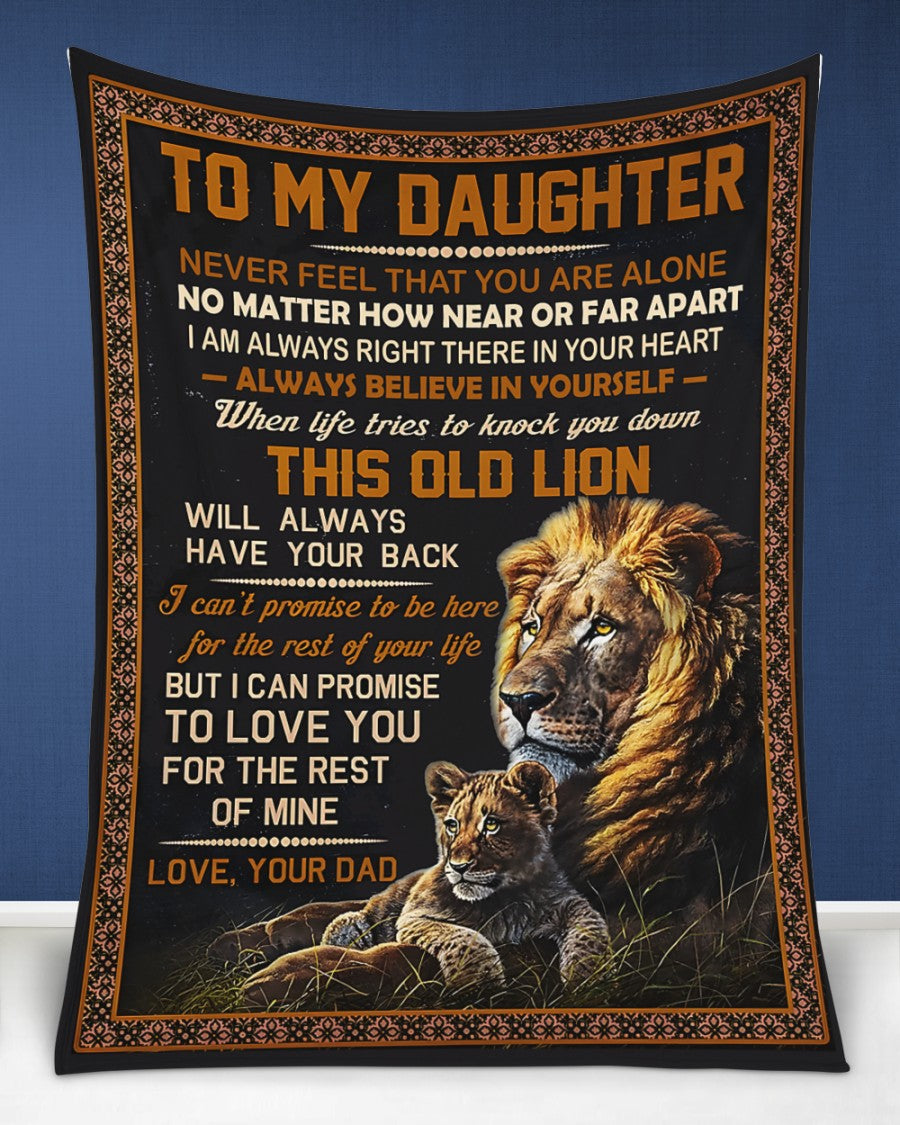 BLANKET FOR DAUGHTER – COMFORT & WARMTH GIFT FROM DAD Sherpa Fleece Quilt Blanket NTTD00 (SKUB11-BLK-07)