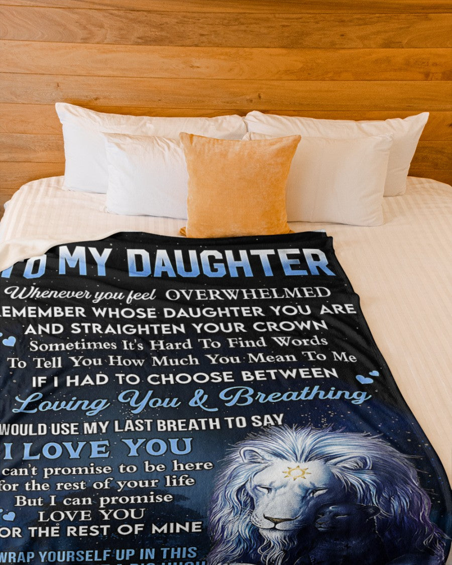 BLANKET FOR DAUGHTER – COMFORT & WARMTH GIFT FROM DAD Sherpa Fleece Quilt Blanket NTTD00 (SKUB11-BLK-14)