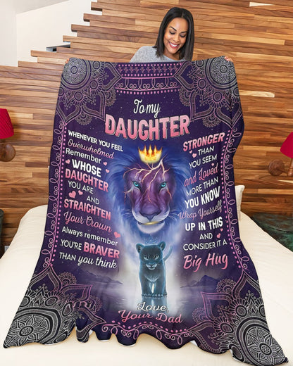 BLANKET FOR DAUGHTER – COMFORT & WARMTH GIFT FROM DAD Sherpa Fleece Quilt Blanket NTTD00 (SKUB10-106)