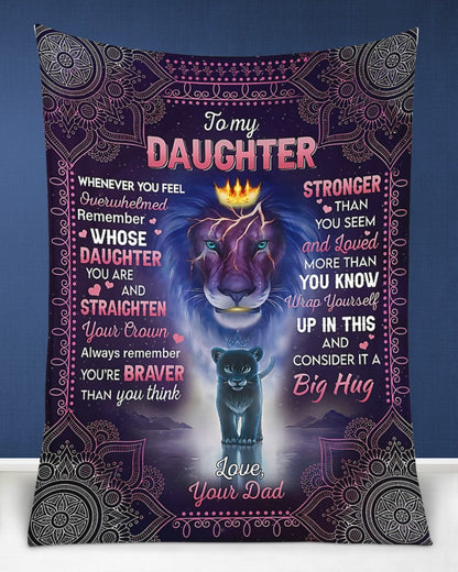 BLANKET FOR DAUGHTER – COMFORT & WARMTH GIFT FROM DAD Sherpa Fleece Quilt Blanket NTTD00 (SKUB10-106)