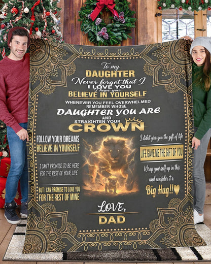 BLANKET FOR DAUGHTER – COMFORT & WARMTH GIFT FROM DAD Sherpa Fleece Quilt Blanket NTTD00