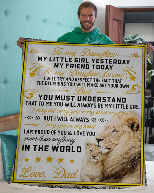 Special gift for your daughter blanket - from Dad (SKUB09-03)