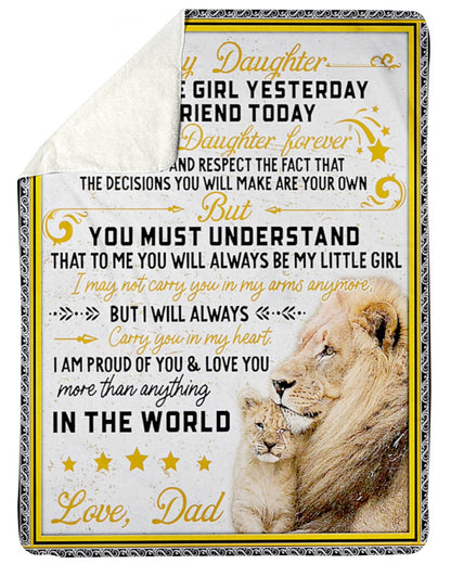 Special gift for your daughter blanket - from Dad
