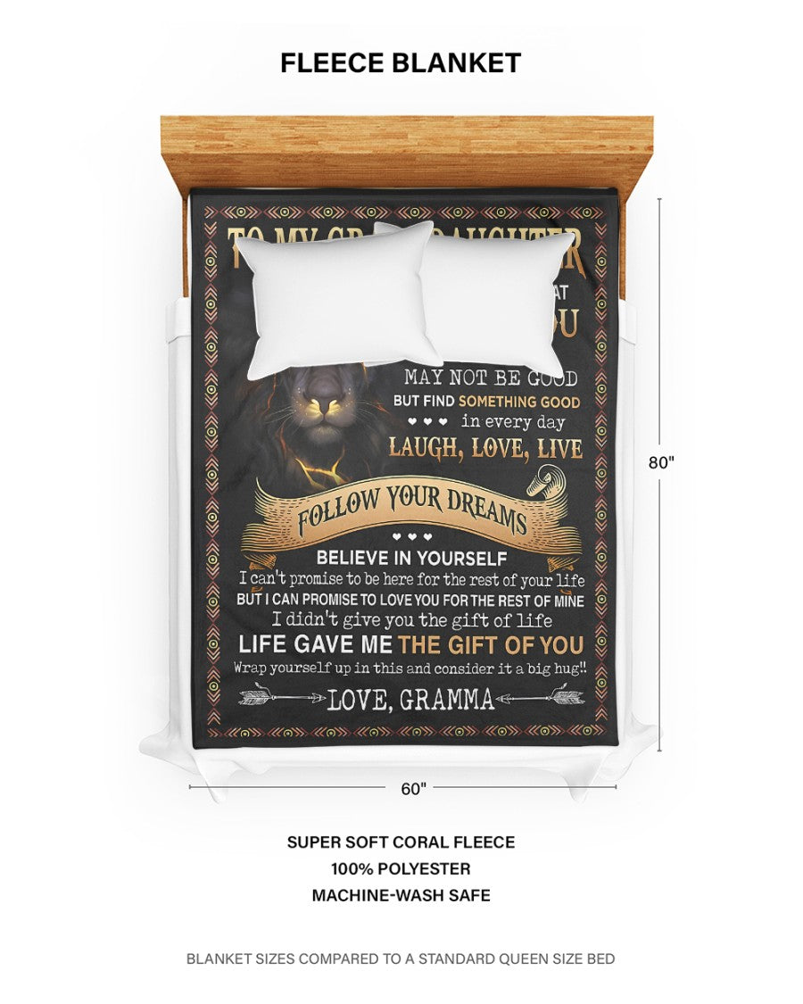 Special Gift For Your Granddaughter Blanket - From Grandma (SKUB09-41)