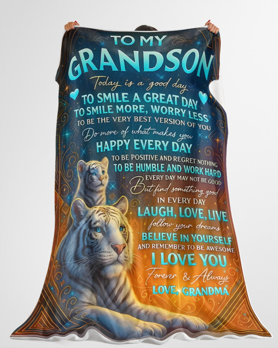 Special Gift For Your Grandson Blanket - From Grandma (SKUB10-155) FULL