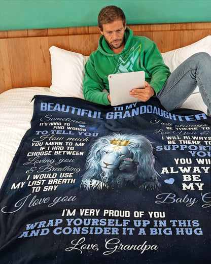 Special Gift For Your Granddaughter Blanket - From Grandpa (SKUB10-175) FULL