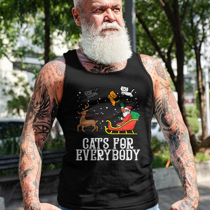 Cats For Everybody Christmas Cat Funny Xmas Women Santa T-Shirt - Christmas Unisex T-Shirt/Hoodie/Sweatshirt - TRNN00