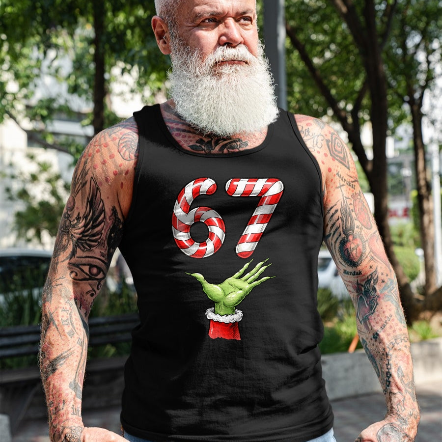 Santa Six Seven 67 Meme Christmas 67 Candy Cane Kids Boys T-Shirt - Christmas Unisex T-Shirt/Hoodie/Sweatshirt - TRNN00