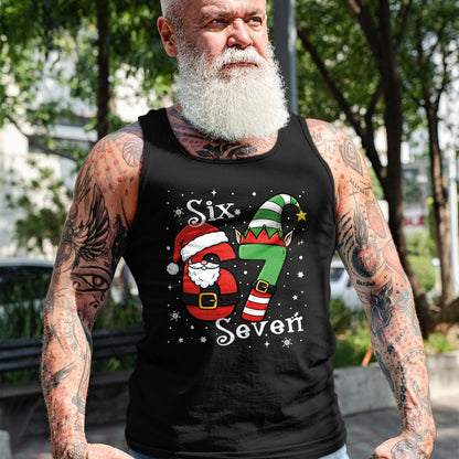 Funny Six Seven 67 Meme 6 7 Elf Santa Christmas Pajamas Kids T-Shirt  - Christmas Unisex T-Shirt/Hoodie/Sweatshirt - TRNN00