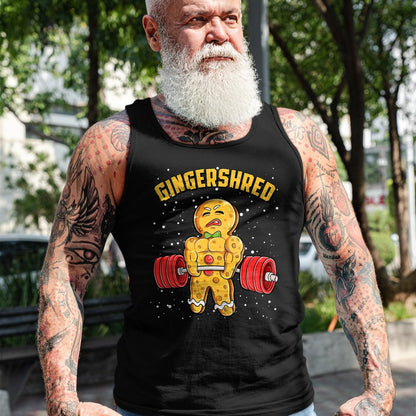 Gingershred Funny Gingerbread Man Gym Bodybuilding Christmas T-Shirt - Christmas Unisex T-Shirt/Hoodie/Sweatshirt - TRNN00
