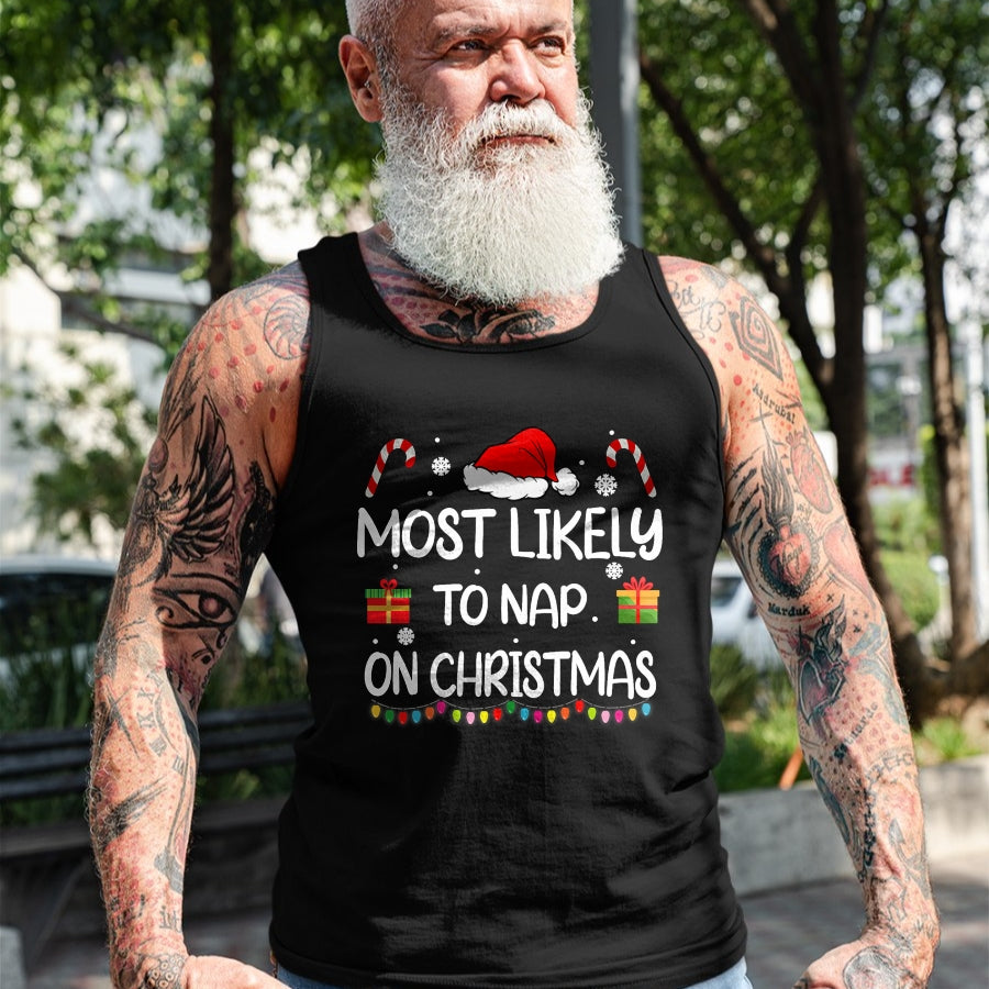 Most Likely To Nap On Christmas family funny matching T-Shirt - Christmas Unisex T-Shirt/Hoodie/Sweatshirt - TRNN00
