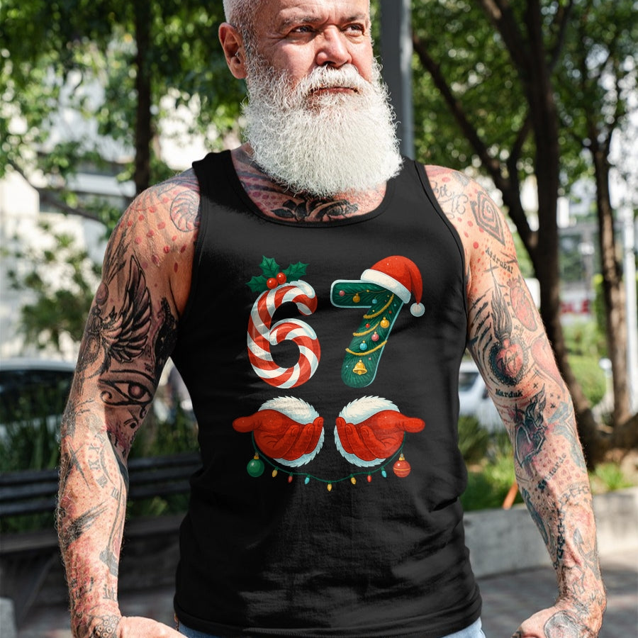 67 Christmas 6 7 Meme Pajamas Holiday Gen Alpha Slang T-Shirt - Christmas Unisex T-Shirt/Hoodie/Sweatshirt - TRNN00