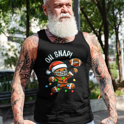 Funny Gingerbread Man Pajamas & PJs Xmas Holiday Oh Snap Gingerbreadman Christmas Football T-Shirt - Christmas Unisex T-Shirt/Hoodie/Sweatshirt - TRNN00